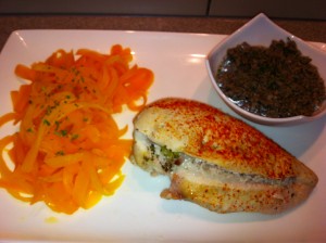 poulet et légumes vapeur