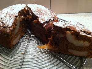 gâteau chocolat poire