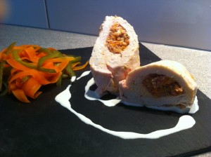 ballotine poulet julienne légumes