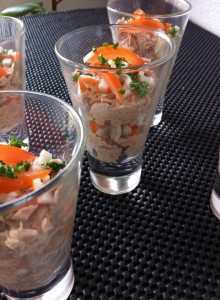 verrine de thon surimi