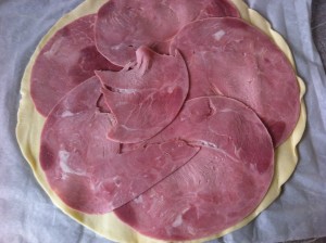 roulé feuilleté jambon