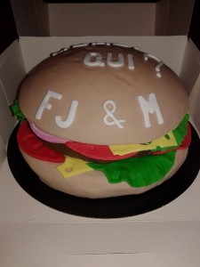 hamburger pâte à sucre